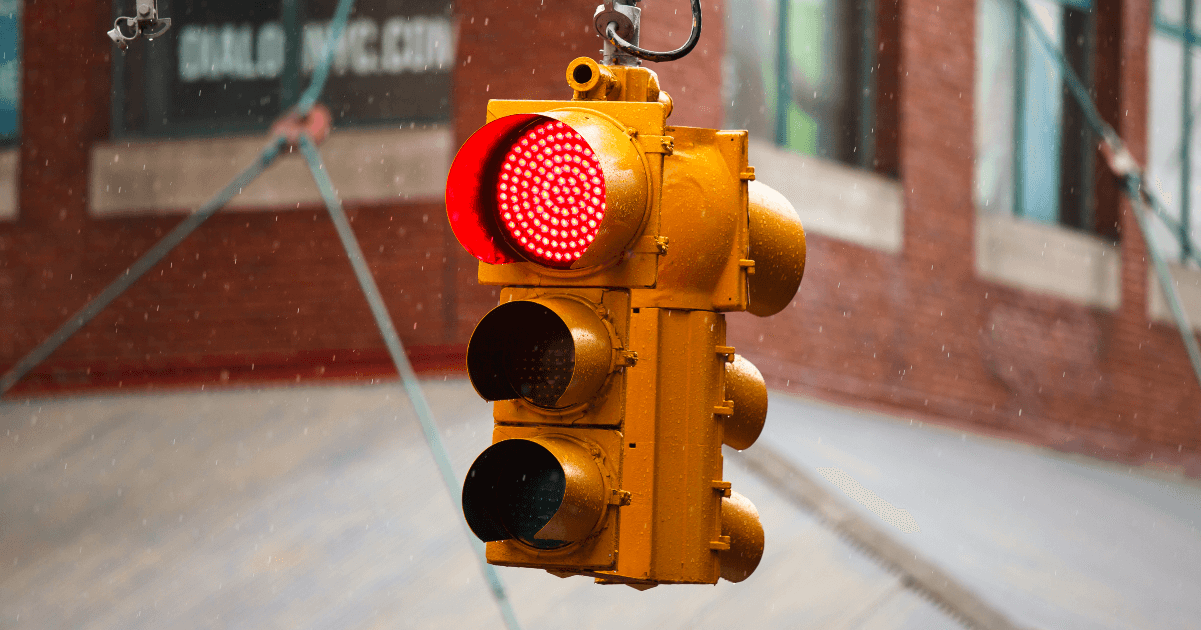 Flashing Red Lights and Right-of-Way Car Accidents